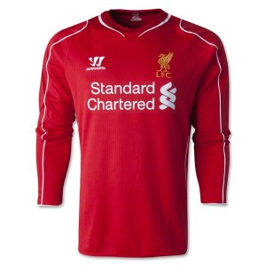 Liverpool 14/15 Home Long Sleeve Soccer Jersey