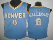 Denver Nuggets Danilo Gallinari #8 Light Blue Jersey