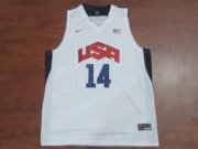 2012 Olympic Team USA #14 Anthony Davis White Jersey