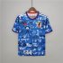 Japan 2021 Cartoon Version Blue Soccer Jersey Football Shirt