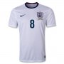 2013 England #8 LAMPARD Home White Jersey Shirt