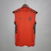 CR Flamengo Soccer Shirt Jersey 21-22 Red Training vest sleeveless