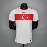 Turkey Euro 2020 Home White Soccer Jersey Football Shirt (Player Version)