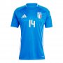 UEFA Euro 2024 Italy Football Shirt Home Blue Jersey CHIESA #14