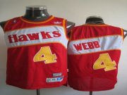Atlanta Hawks Spud Webb #4 Red Swingman Hardwood Classics Jersey