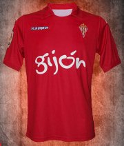 Sporting Gijon 2015-16 Away Red Soccer Jersey