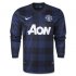 13-14 Manchester United Away Black Long Sleeve Jersey Shirt