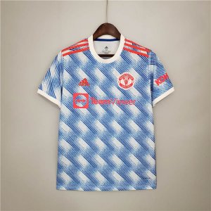 Manchester United 21-22 Kit Away Light Blue Soccer Jersey Football Shirt