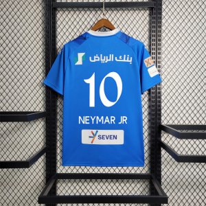 23/24 Al Hilal Saudi Nermar Jr #10 Home Soccer Jersey Football Shirt