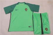 Kids Portugal Euro 2016 Away Soccer Kit(Shirt+Shorts)