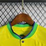 Kids Brazil World Cup 2022 Home Soccer Kit (Shirt+Shorts)