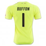 Italy Yellow Goalkeeper Euro 2016 Buffon #1 Jersey