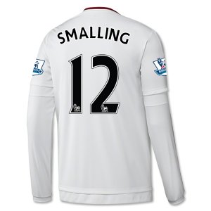 Manchester United LS Away 2015-16 SMALLING #12 Soccer Jersey