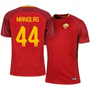 Roma Home 2017/18 Kostas Manolas #44 Soccer Jersey Shirt