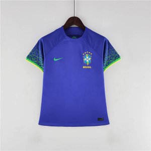 WOMEN\'S BRAZIL WORLD CUP 2022 AWAY BLUE SOCCER SHIRT