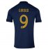 World Cup 2022 France Home Giroud Soccer Jersey Football Shirt