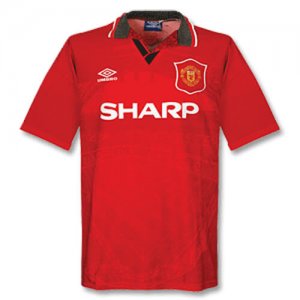 94-96 MANCHESTER UNITED HOME RED RETRO SOCCER JERSEY SHIRT