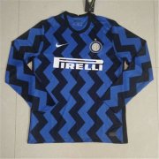 Inter Milan 20-21 Home Blue Long Sleeve Soccer Jersey Shirt