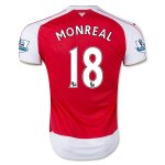 Arsenal Home 2015-16 MONREAL #18 Soccer Jersey