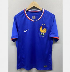 UEFA Euro 2024 France Home Blue Soccer Jersey Football Shirt
