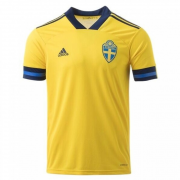 Euro 2020 Sweden Home Yellow Soccer Jersey Shirt