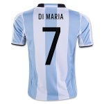 Argentina Home 2016 DI MARIA #7 Soccer Jersey