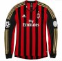 13-14 AC Milan #18 MONTOLIVO Home Long Sleeve Shirt