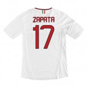 13-14 AC Milan #17 Zapata Away White Soccer Shirt