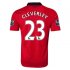 13-14 Manchester United #23 CLEVERLEY Home Jersey Shirt