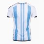 Argentina 3 Star World Cup 2022 Home White Soccer Jersey Football Shirt