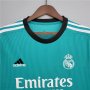 Real Madrid 21-22 Third Green Soccer Jersey Football Shirt (Long Sleeve)
