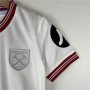 Kids West Ham United 23/24 Away White Football Kits(Shirt+Shorts)