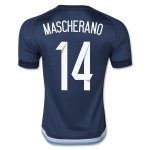 Argentina 2015-16 MASCHERANO #14 Away Soccer Jersey