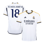 Real Madrid 23/24 Home Soccer Jersey Football Shirt TCHOUAMENI #18