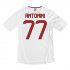 13-14 AC Milan #77 Antonini Away White Soccer Shirt