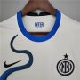 Inter Milan 21-22 White Away Snake Soccer Jersey Football Shirt