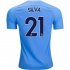 Manchester City Home 2017/18 Silva #21 Soccer Jersey Shirt