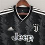 22/23 Juventus Away Black Soccer Jersey Football Shirt