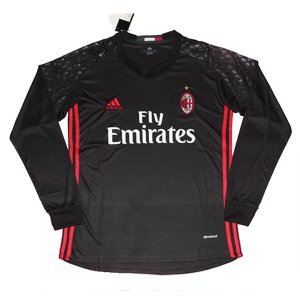AC Milan LS Black Goalkeeper 2016/17 Soccer Jersey Shirt
