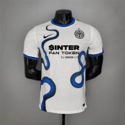 Inter Milan 21-22 Away White Snake Soccer Jersey Football Shirt (Player Version)
