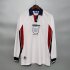 1998 England Home White Retro Soccer Jersey Long Sleeve Football Shirt