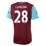 West Ham Home 2015-16 LANZINI #28 Soccer Jersey