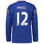 Chelsea LS Home 2015-16 MIKEL #12 Soccer Jersey