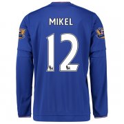 Chelsea LS Home 2015-16 MIKEL #12 Soccer Jersey