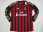 13-14 AC Milan Home Long Sleeve Jersey Kit(Shirt+Shorts)