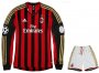 13-14 AC Milan Home Long Sleeve Jersey Kit(Shirt+Shorts)