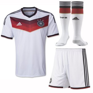 2014 Germany Home White Soccer Jersey Whole Kit(Shirt+Shorts+Socks)