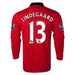 13-14 Manchester United #13 LINDEGAARD Home Long Sleeve Jersey Shirt