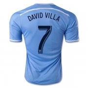 New York City Home 2015-16 DAVID VILLA #7 Soccer Jersey