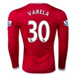 Manchester United LS Home 2015-16 VARELA #30 Soccer Jersey